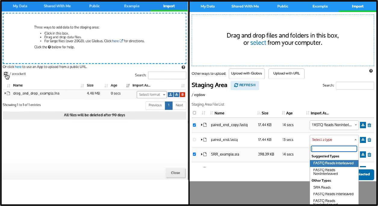 Team Spotlight Data Upload Project KBase