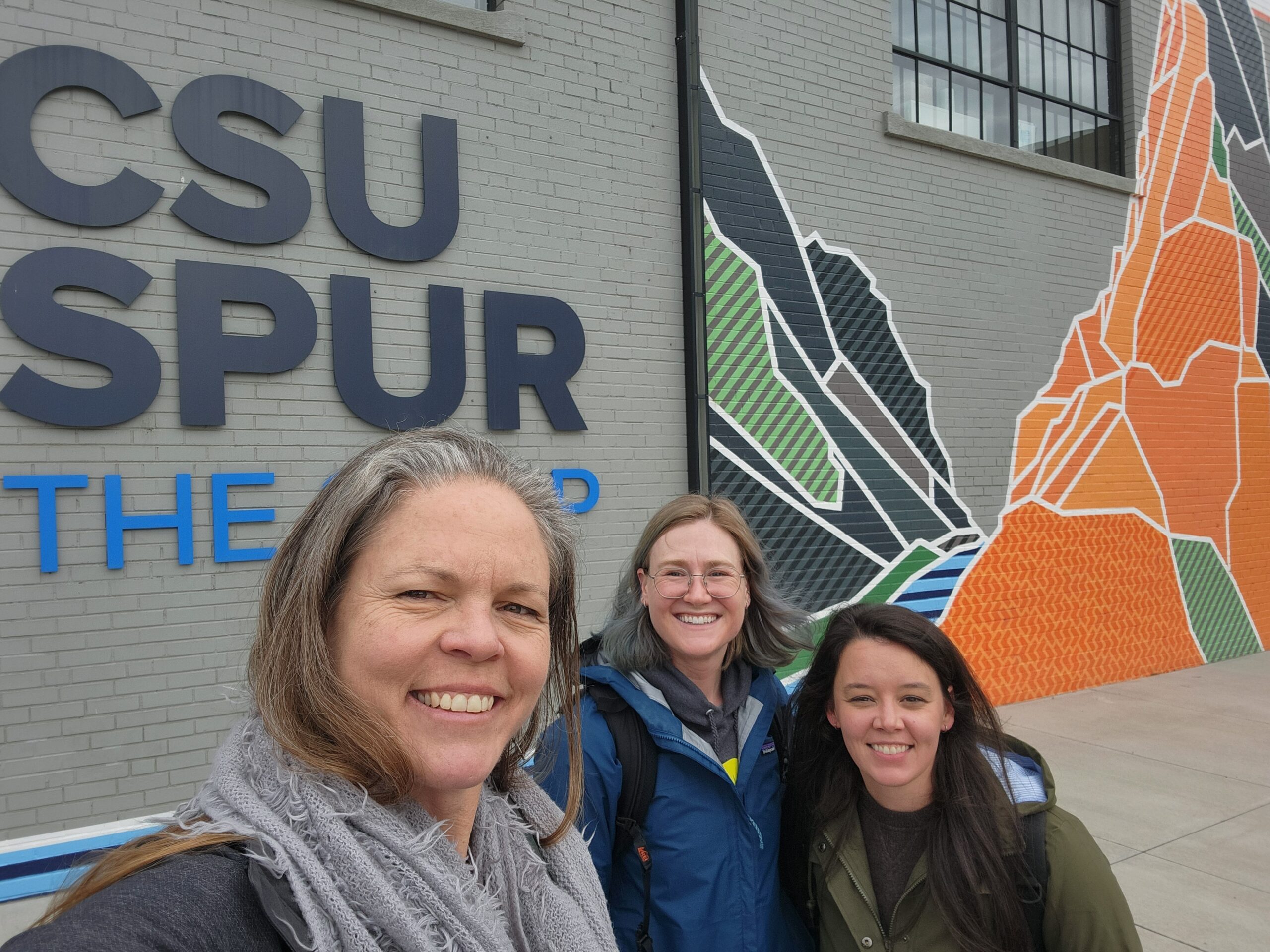 MICROnet co-PIs Elisha Wood-Charlson and Ellen Dow with CoSMic member and CSU Assistant Professor Mikayla Borton at CSU Spur.